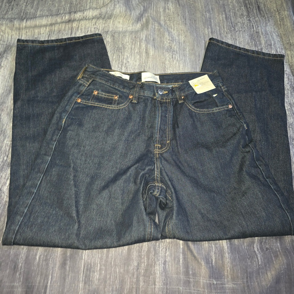 Universal Thread 90s Baggy Mid Rise Jeans Dark Wash Denim Size 6/28 Regular